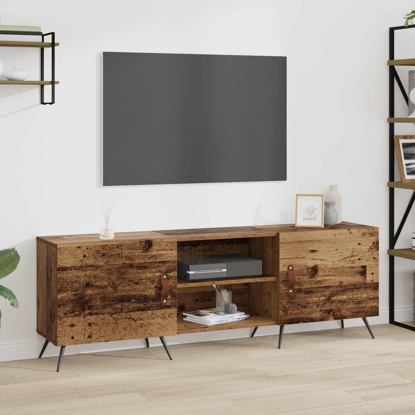 Televizní Skříň 150 X 30 X 50 Cm Staré Dřevo Kompozitní Dřevo