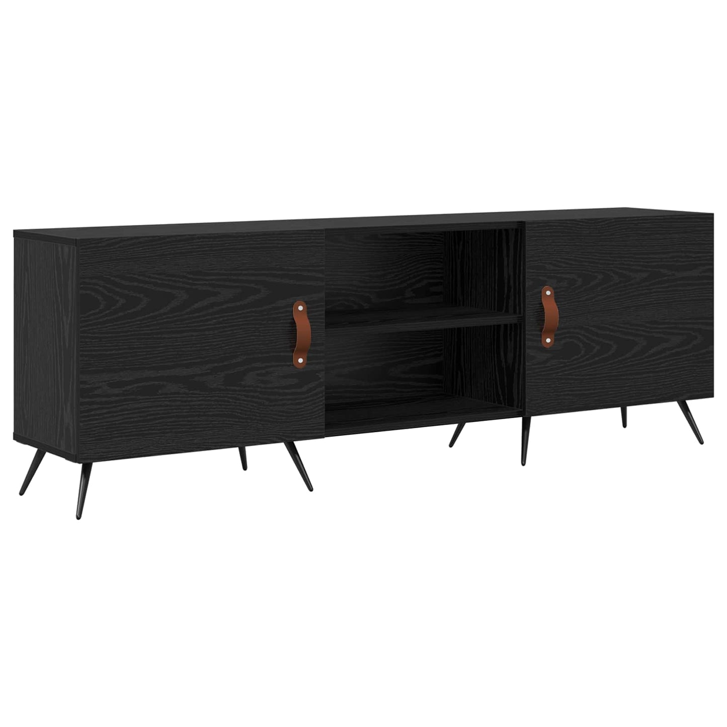 Televizní Skříň 150 X 30 X 50 Cm Černý Dub Kompozitní Dřevo