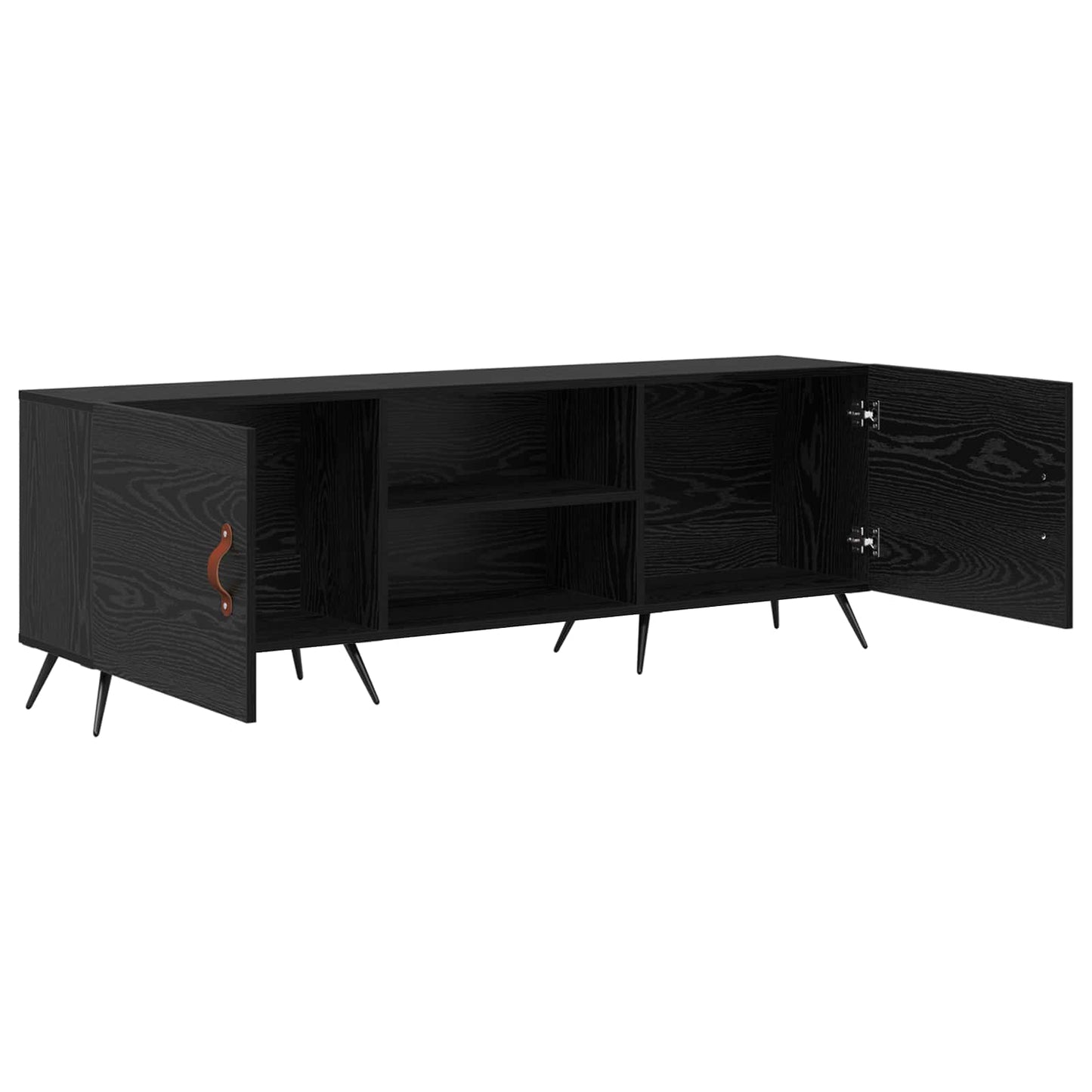 Televizní Skříň 150 X 30 X 50 Cm Černý Dub Kompozitní Dřevo