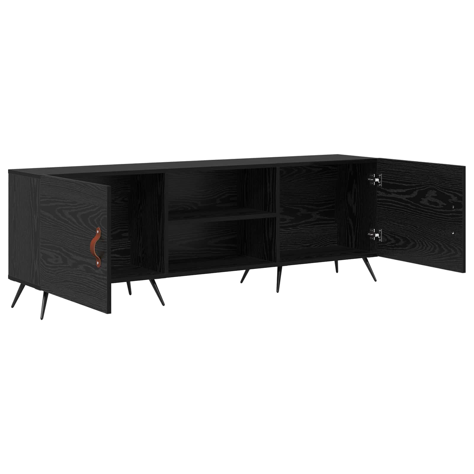 Televizní Skříň 150 X 30 X 50 Cm Černý Dub Kompozitní Dřevo
