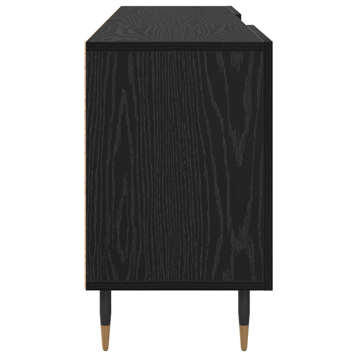 Televizní Skříň 150 X 30 X 50 Cm Černý Dub Kompozitní Dřevo