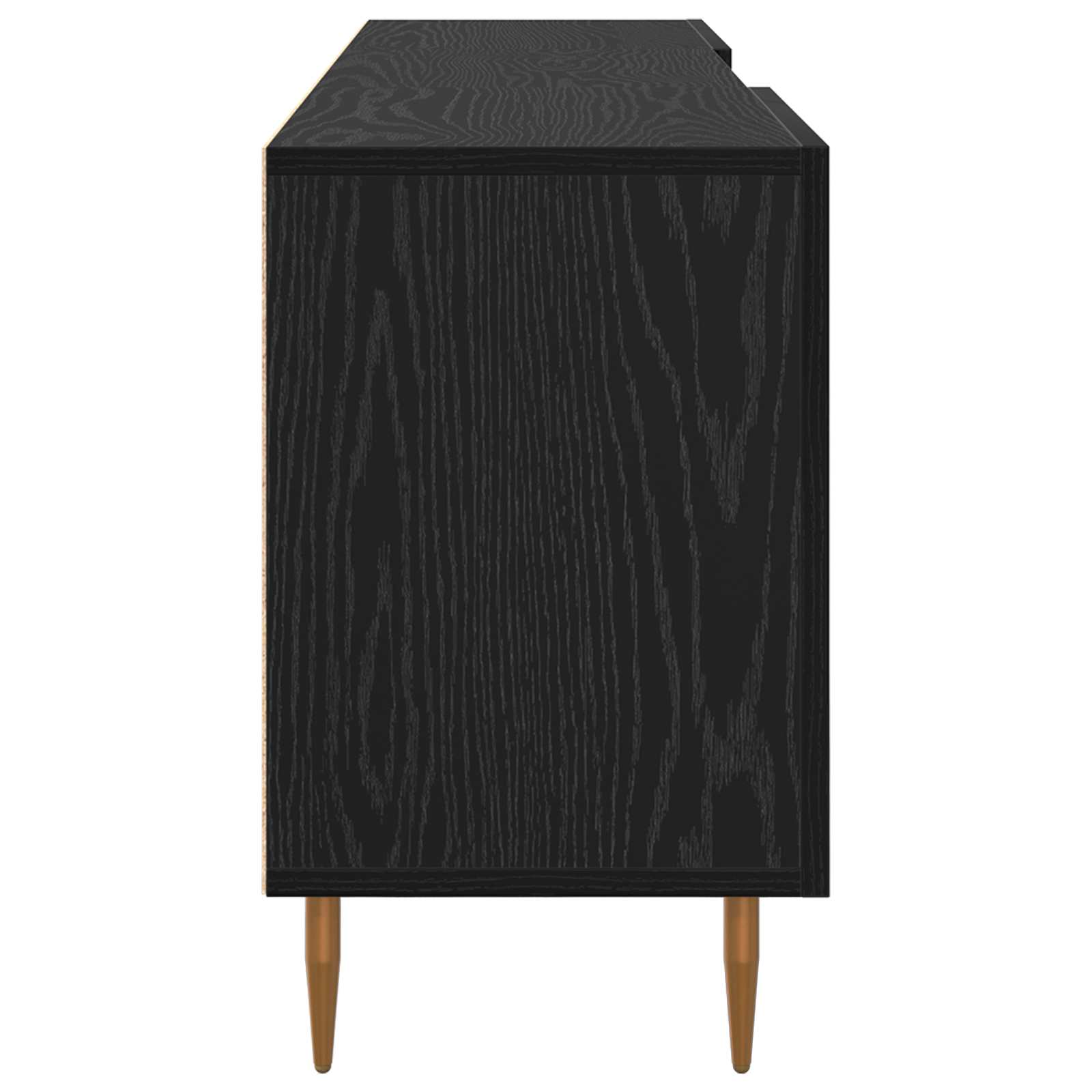 Televizní Skříň 150 X 30 X 50 Cm Černý Dub Kompozitní Dřevo