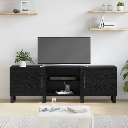 Televizní Skříň 150 X 30 X 50 Cm Černý Dub Kompozitní Dřevo