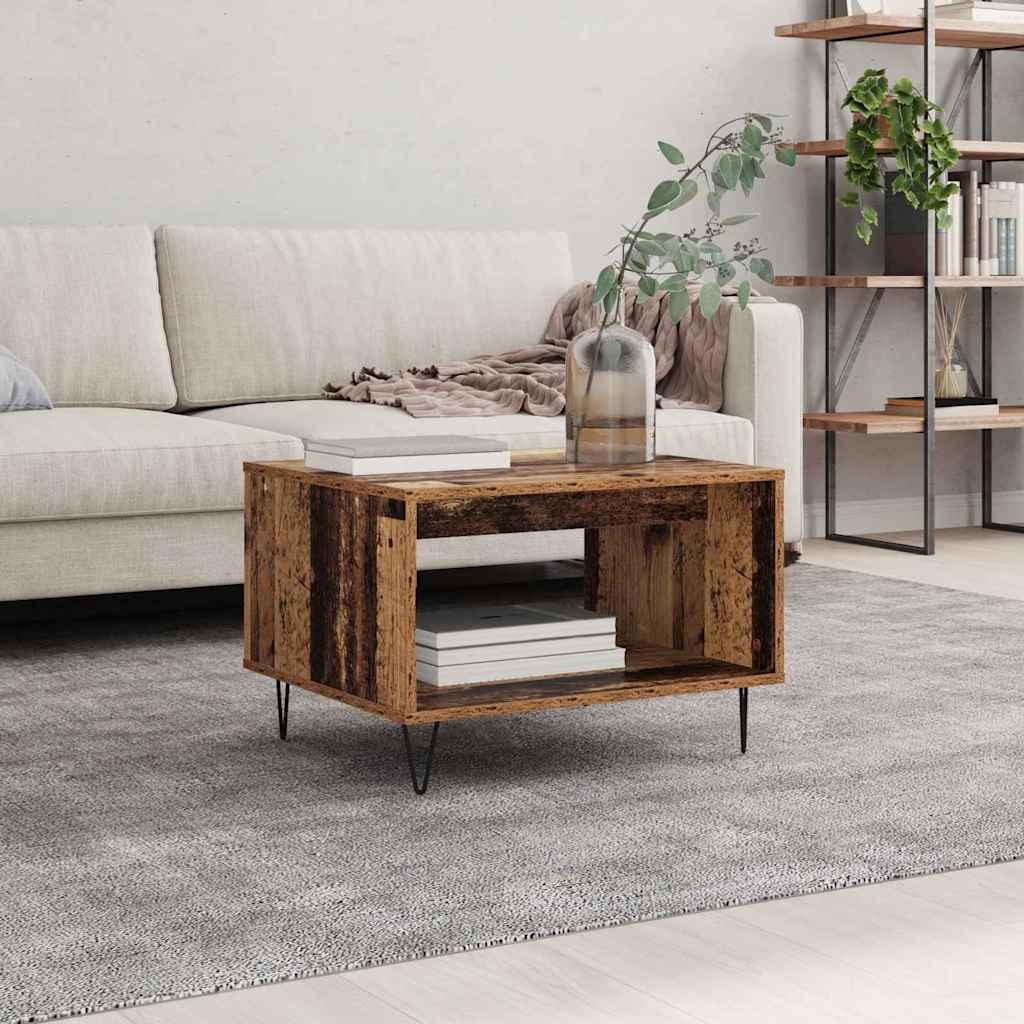 Konferenční Stolek Staré Dřevo 60 X 50 X 40 Cm Kompozitní Dřevo
