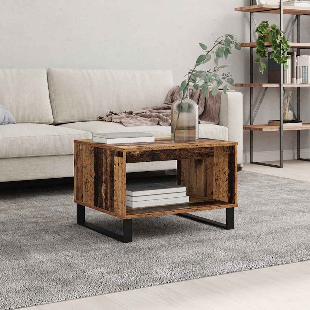 Konferenční Stolek Staré Dřevo 60 X 50 X 40 Cm Kompozitní Dřevo