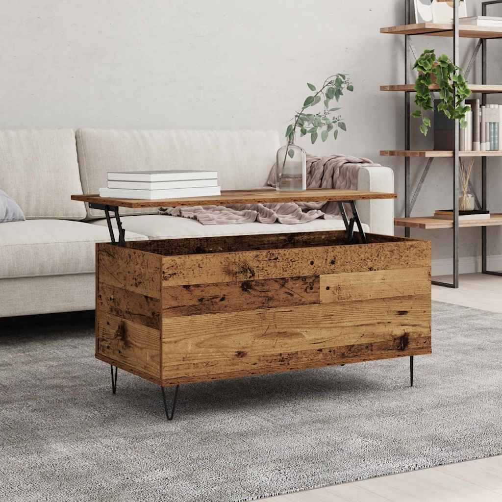 Konferenční Stolek Staré Dřevo 90 X 44.5 X 45 Cm