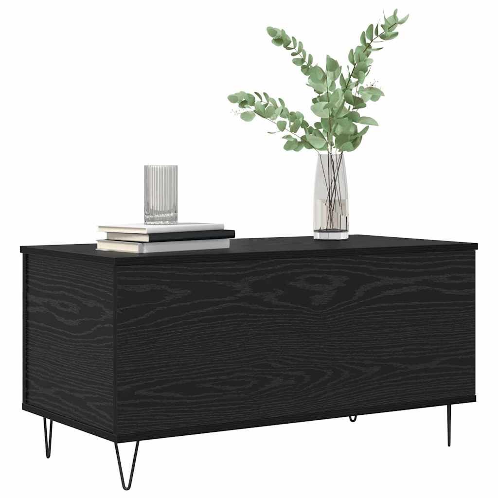 Konferenční Stolek Černý Dub 90 X 44.5 X 45 Cm Kompozitní Dřevo