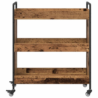 Kuchyňský Vozík Staré Dřevo 70 X 30 X 82 Cm Kompozitní Dřevo