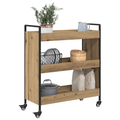 Kuchyňský Vozík Artisanový Dub 70 X 30 X 82 Cm Kompozitní Dřevo