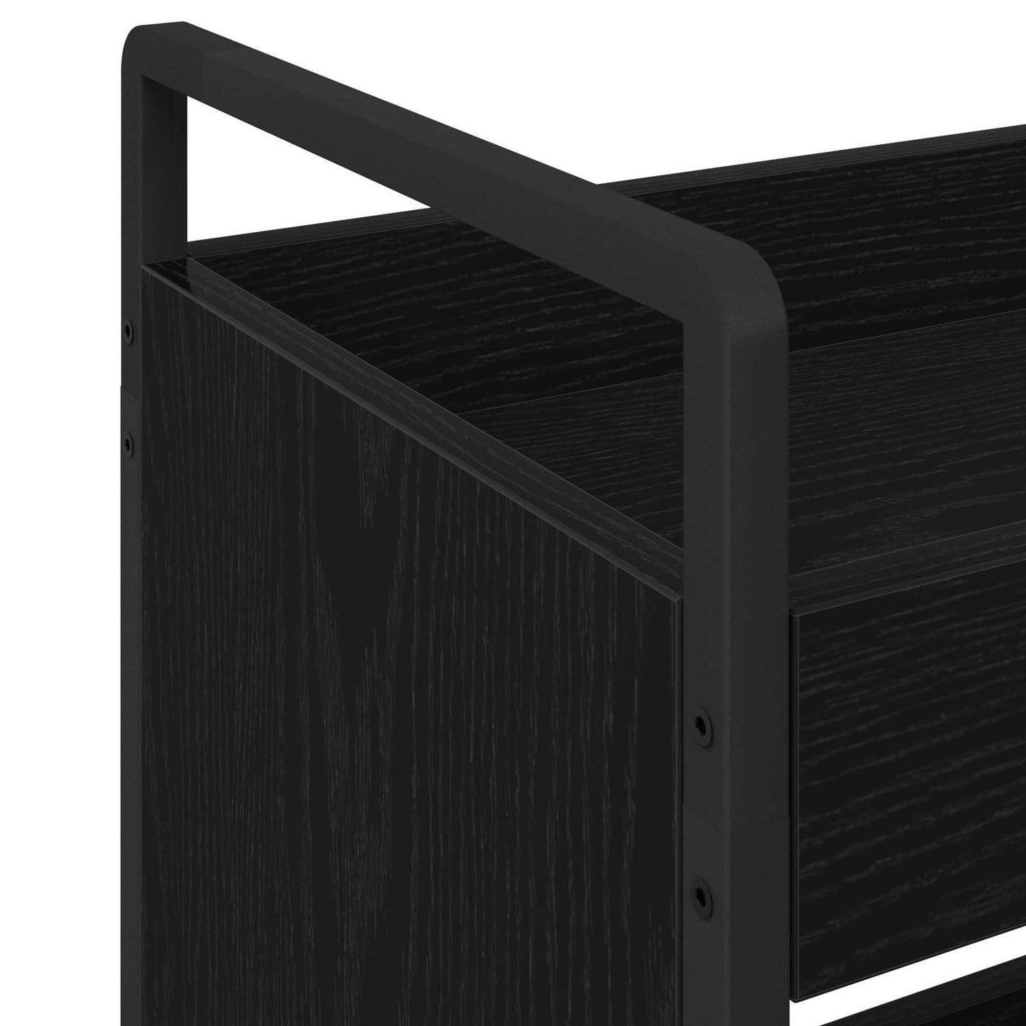 Kuchyňský Vozík Černý Dub 70 X 30 X 82 Cm Kompozitní Dřevo