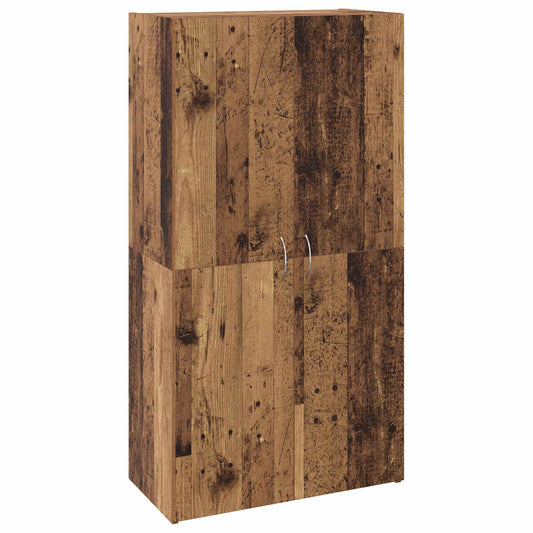 Kancelářská Skříň Staré Dřevo 60 X 32 X 115 Cm Kompozitní Dřevo