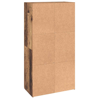 Kancelářská Skříň Staré Dřevo 60 X 32 X 115 Cm Kompozitní Dřevo