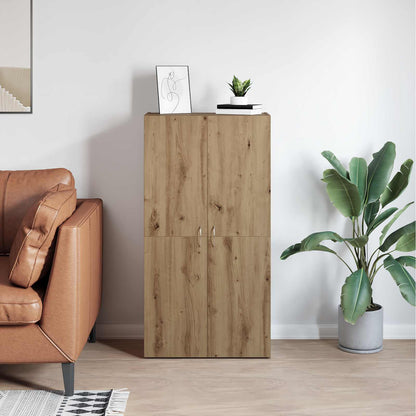 Kancelářská Skříň Dub Artisan 60 X 32 X 115 Cm Kompozitní Dřevo