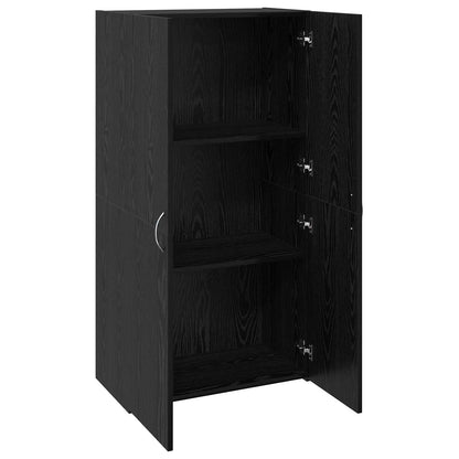 Kancelářská Skříň Černý Dub 60 X 32 X 115 Cm Kompozitní Dřevo