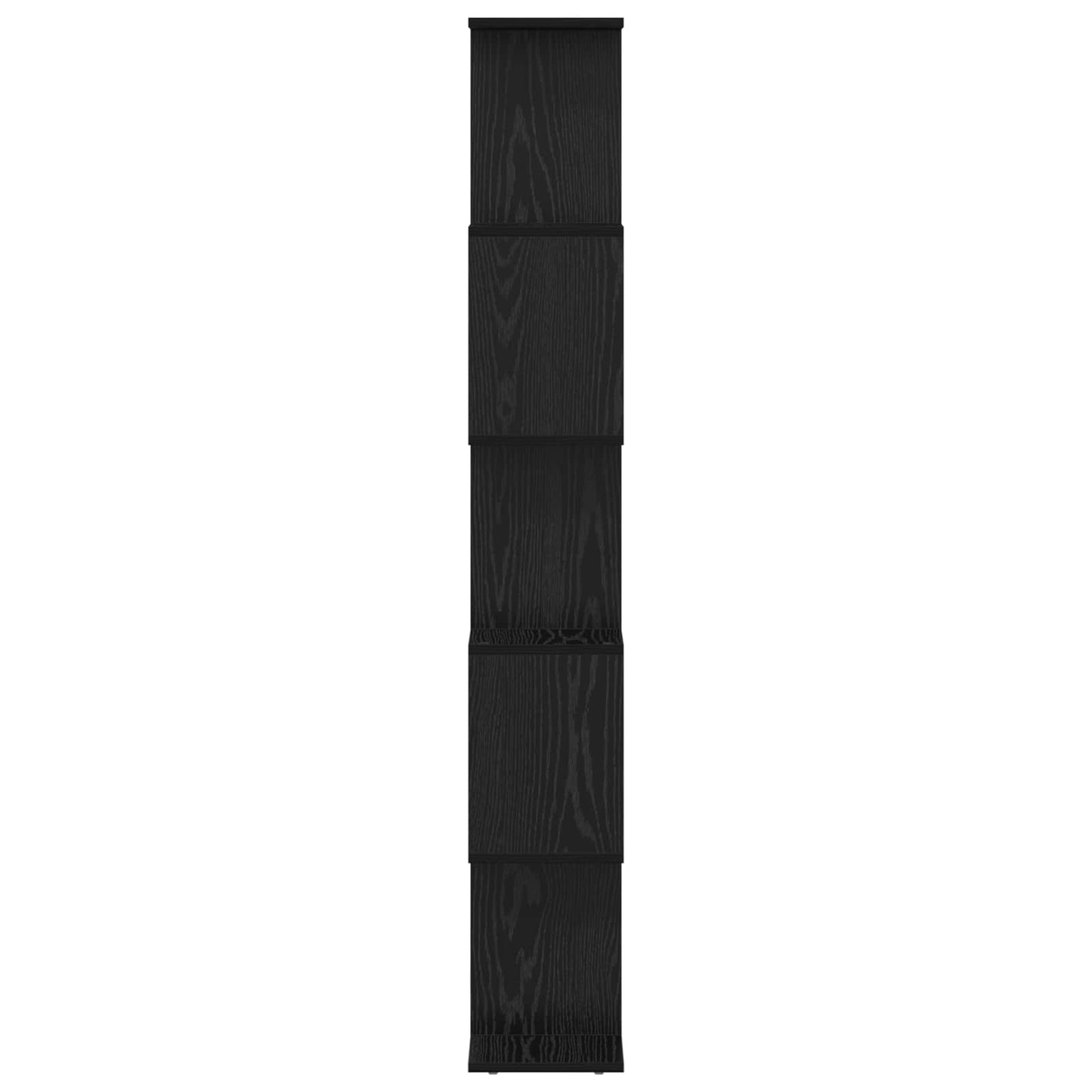 Knihovna 5 Úrovní 70 X 24 X 161 Cm Kompozitní Dřevo Černý Dub
