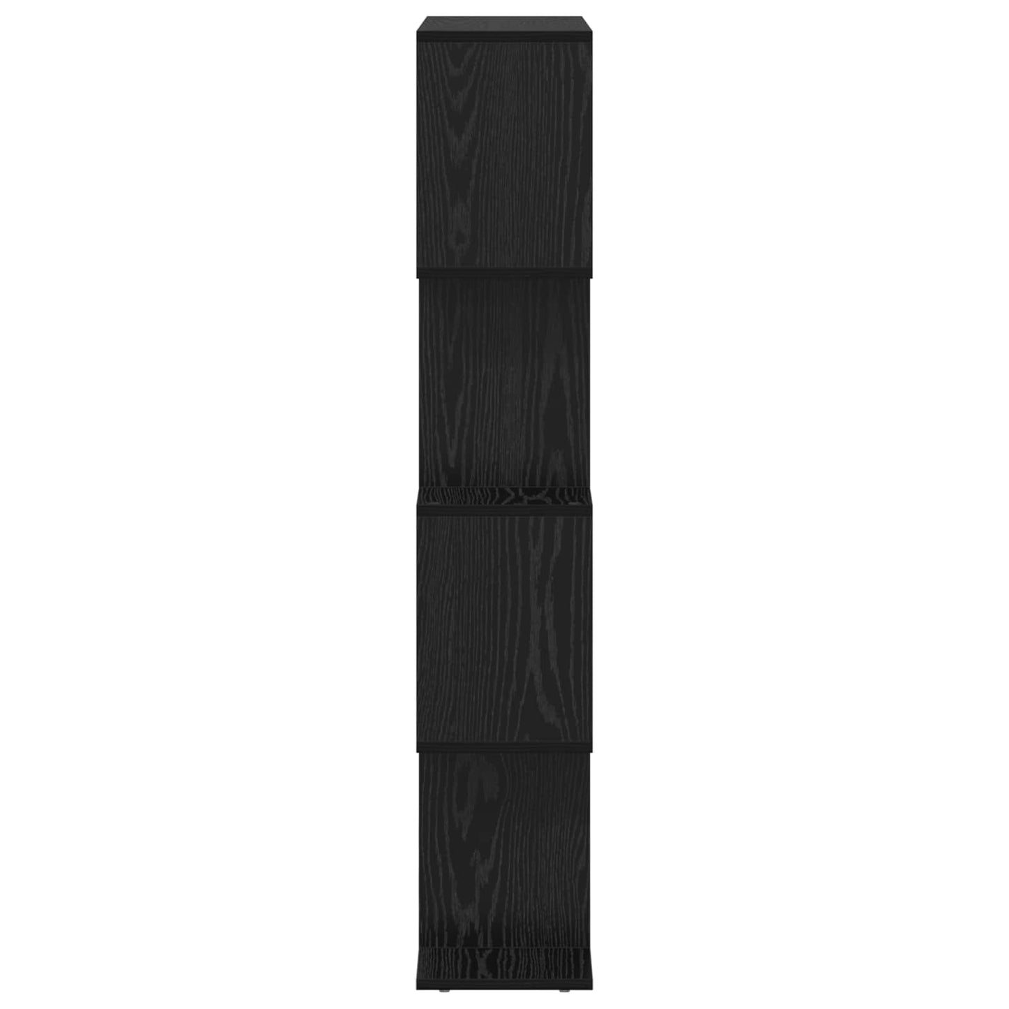 Knihovna 4 Úrovní 70 X 24 X 129 Cm Kompozitní Dřevo Černý Dub