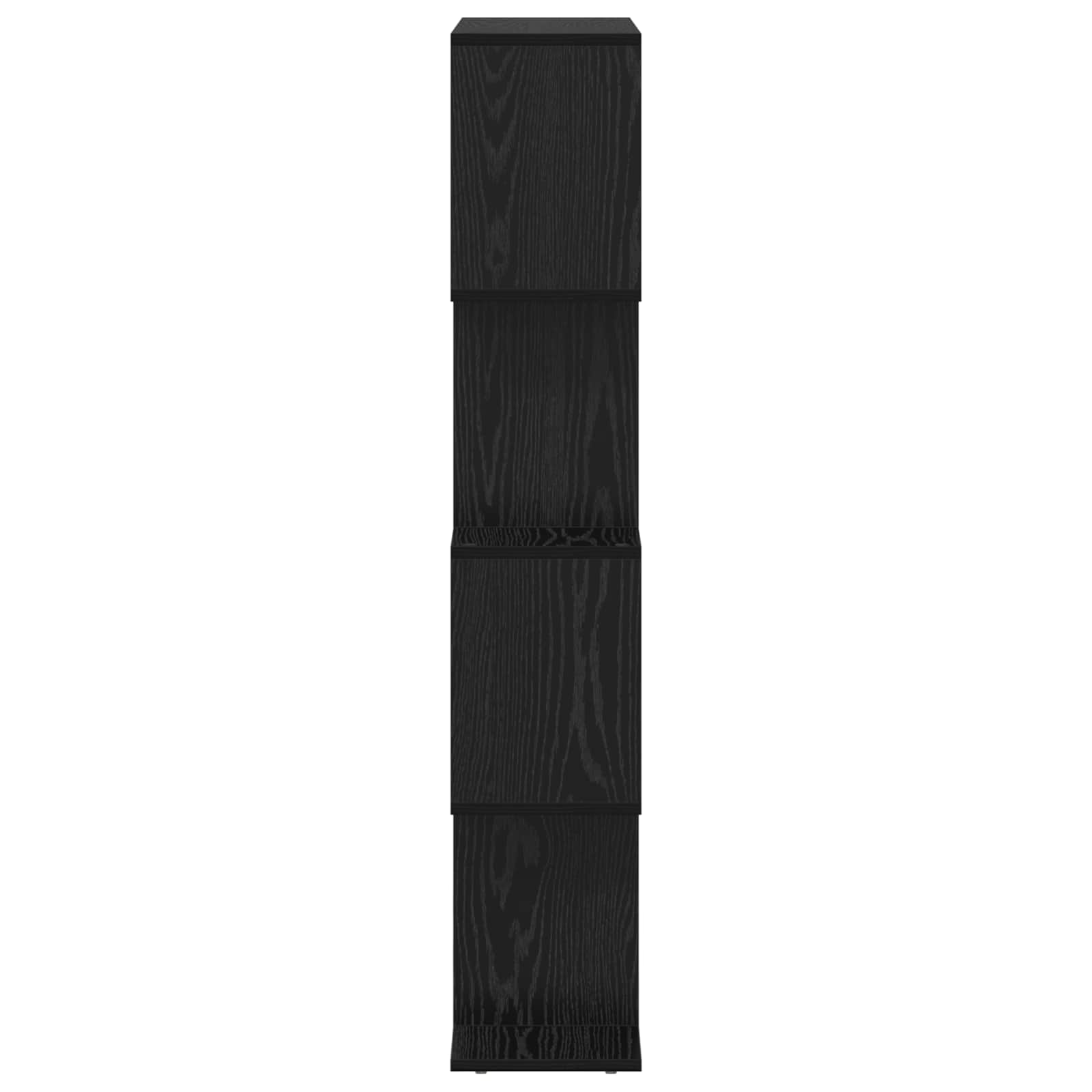 Knihovna 4 Úrovní 70 X 24 X 129 Cm Kompozitní Dřevo Černý Dub