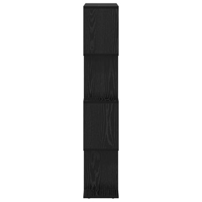 Knihovna 4 Úrovní 70 X 24 X 129 Cm Kompozitní Dřevo Černý Dub