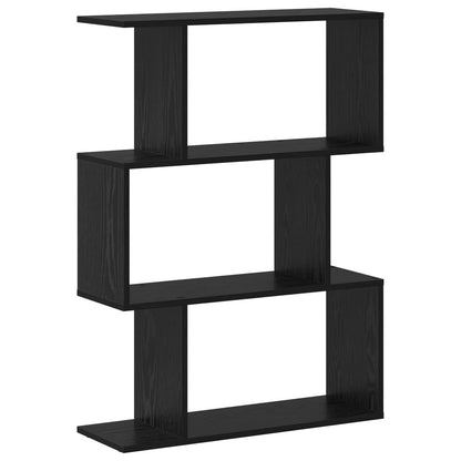 Knihovna 3 Úrovní 70 X 24 X 97 Cm Kompozitní Dřevo Černý Dub