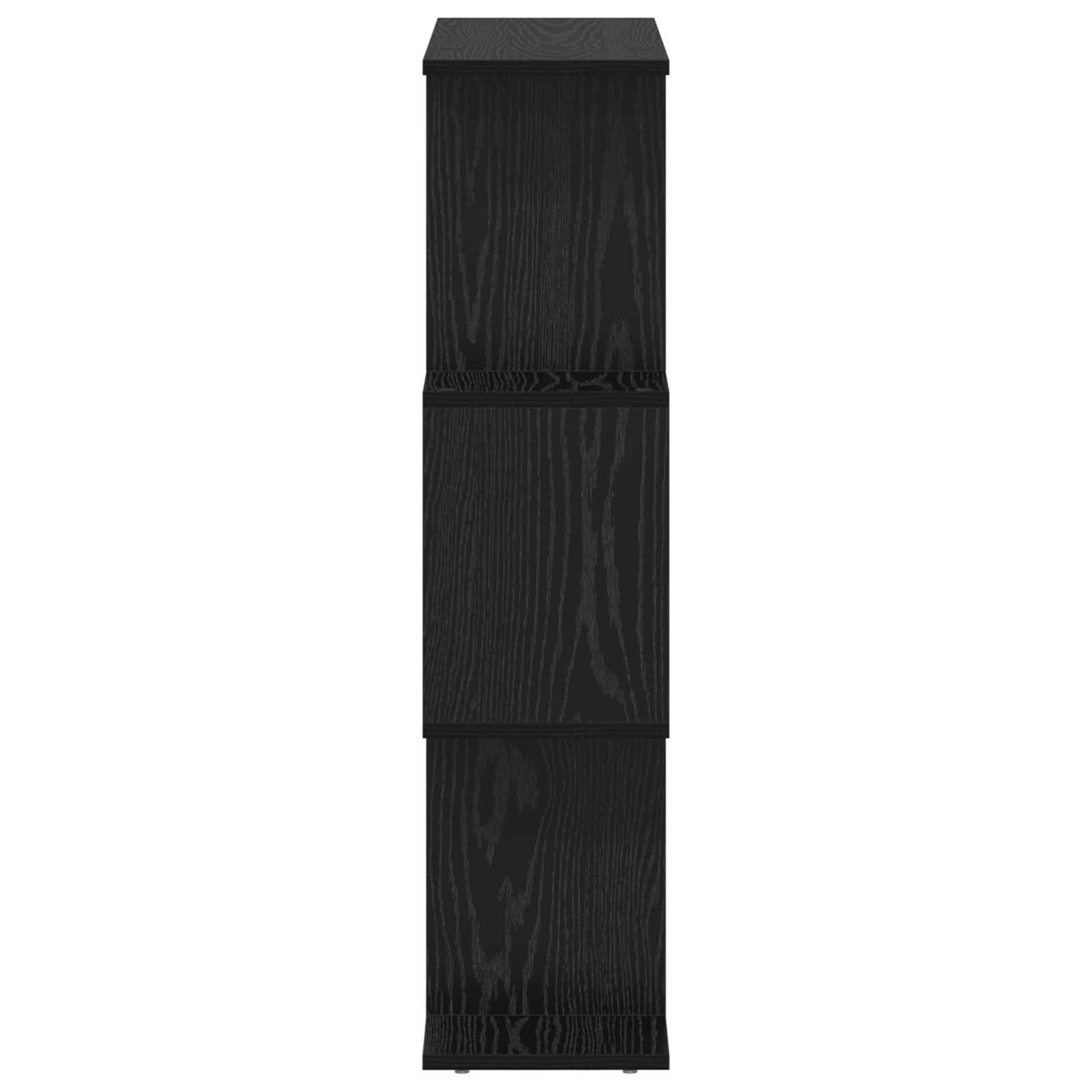 Knihovna 3 Úrovní 70 X 24 X 97 Cm Kompozitní Dřevo Černý Dub