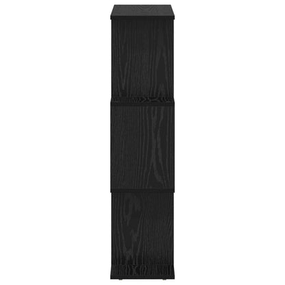 Knihovna 3 Úrovní 70 X 24 X 97 Cm Kompozitní Dřevo Černý Dub