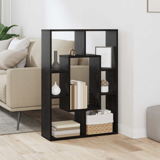 Knihovna 7 Úrovní 63 X 20 X 90 Cm Kompozitní Dřevo Černý Dub