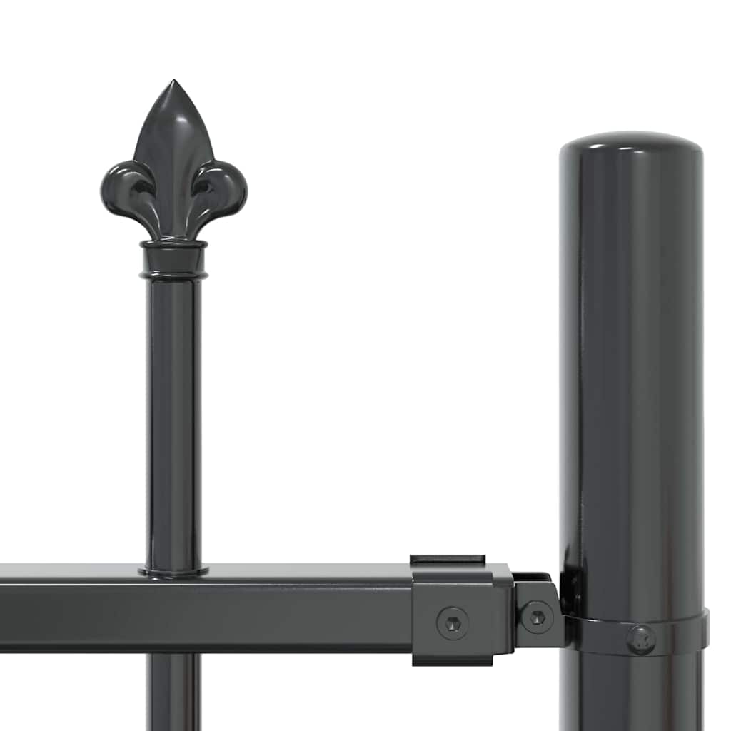 Zahradní Plot Woerden 240 X 115 Cm Práškově Lakovaná Ocel Šedá