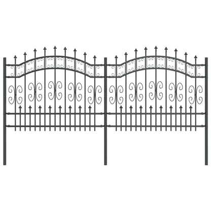 Zahradní Plot Kampen 240 X 140 Cm Mesh Práškově Lakovaná Ocel