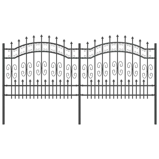 Zahradní Plot Kampen 240 X 140 Cm Mesh Práškově Lakovaná Ocel