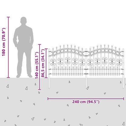 Zahradní Plot Kampen 240 X 140 Cm Mesh Práškově Lakovaná Ocel