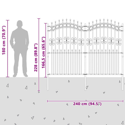 Zahradní Plot Kampen 240 X 228 Cm Mesh Práškově Lakovaná Ocel