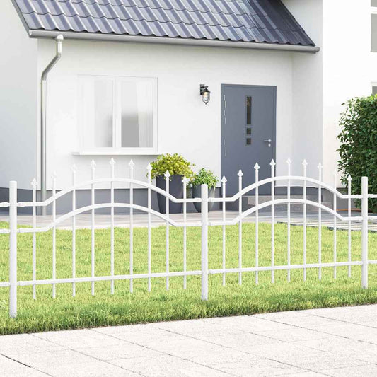 Zahradní Plot Woerden 240 X 115 Cm Práškově Lakovaná Ocel Bílá