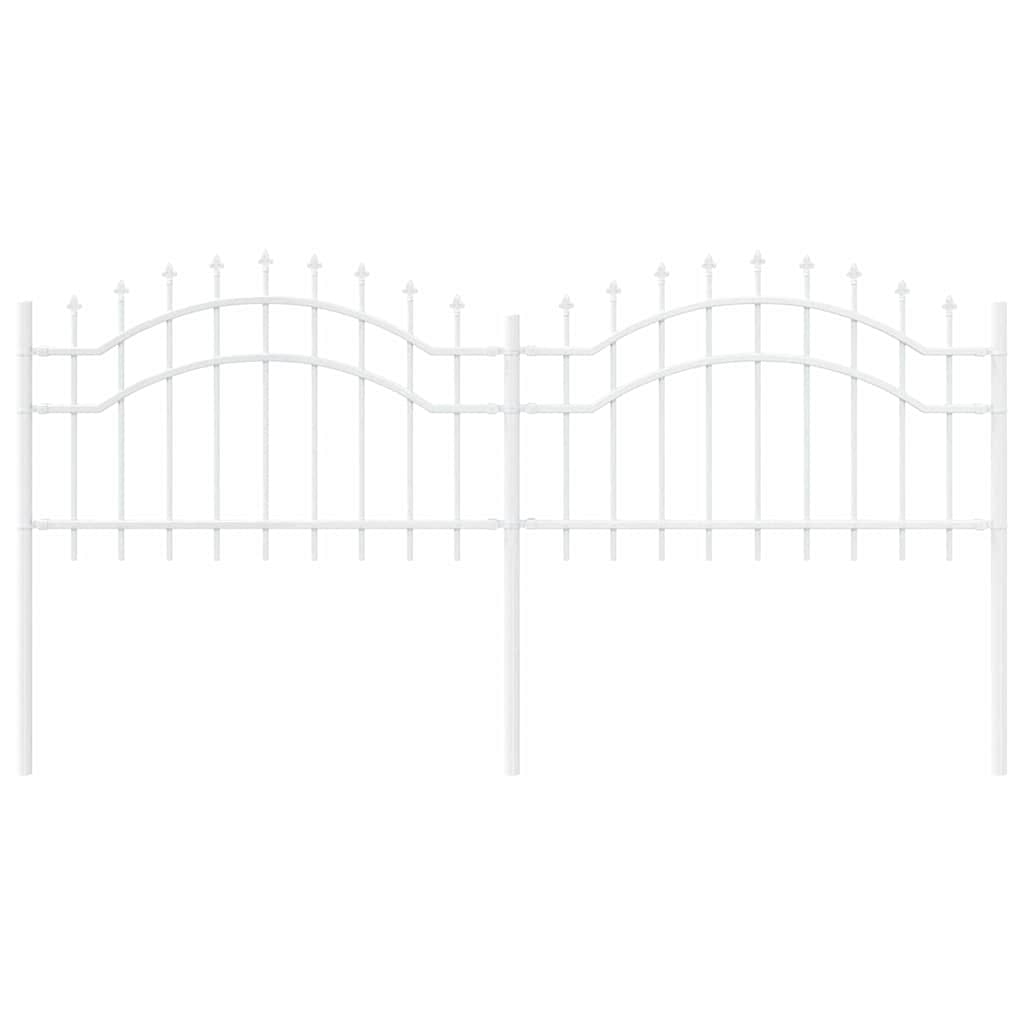 Zahradní Plot Woerden 240 X 115 Cm Práškově Lakovaná Ocel Bílá