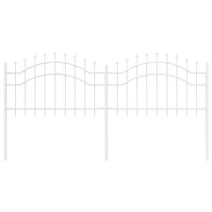 Zahradní Plot Woerden 240 X 115 Cm Práškově Lakovaná Ocel Bílá