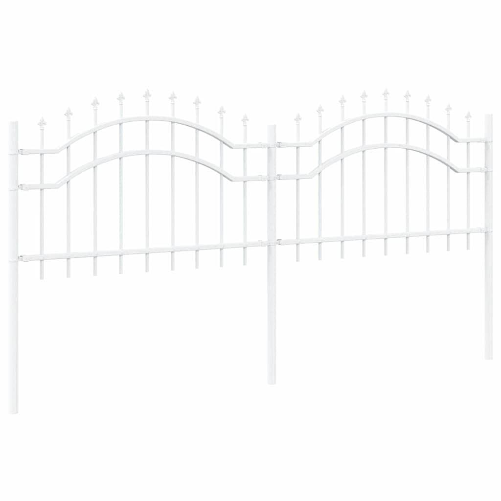 Zahradní Plot Woerden 240 X 115 Cm Práškově Lakovaná Ocel Bílá