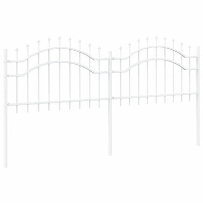 Zahradní Plot Woerden 240 X 115 Cm Práškově Lakovaná Ocel Bílá