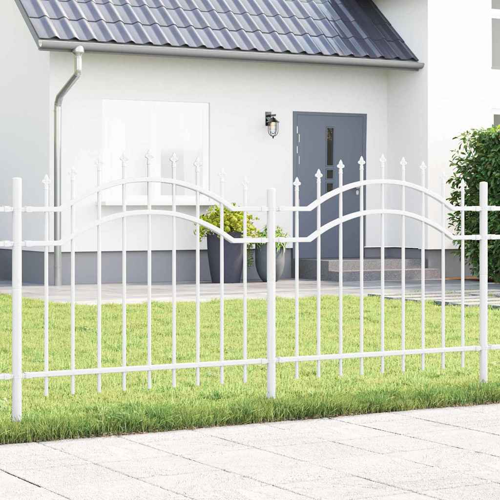 Zahradní Plot Woerden 240 X 140 Cm Práškově Lakovaná Ocel Bílá