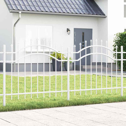 Zahradní Plot Woerden 240 X 140 Cm Práškově Lakovaná Ocel Bílá