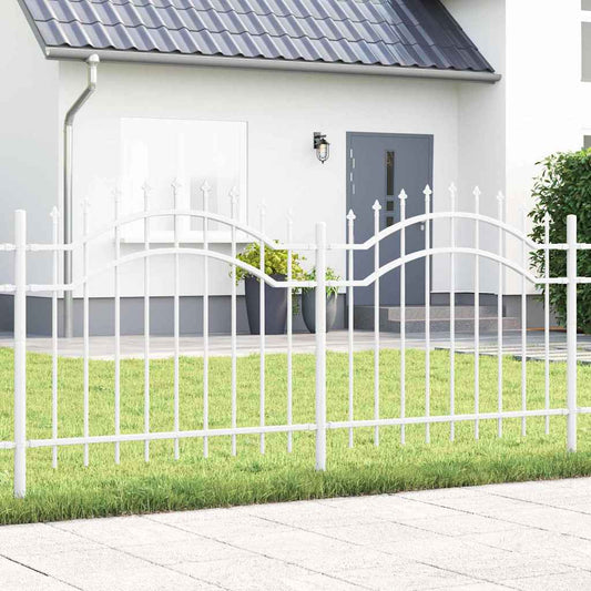 Zahradní Plot Woerden 240 X 140 Cm Práškově Lakovaná Ocel Bílá