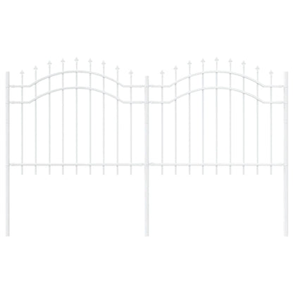 Zahradní Plot Woerden 240 X 140 Cm Práškově Lakovaná Ocel Bílá