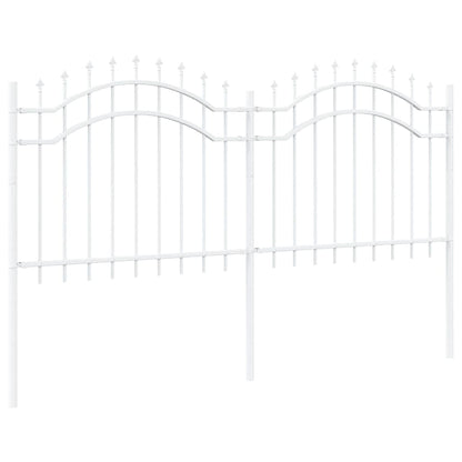 Zahradní Plot Woerden 240 X 140 Cm Práškově Lakovaná Ocel Bílá