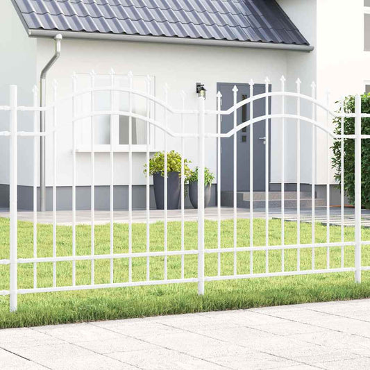 Zahradní Plot Woerden 240 X 165 Cm Práškově Lakovaná Ocel Bílá