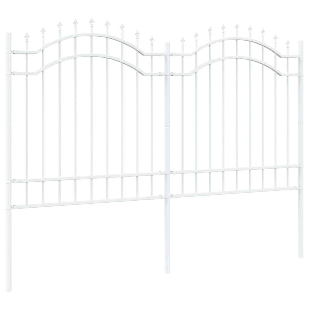 Zahradní Plot Woerden 240 X 165 Cm Práškově Lakovaná Ocel Bílá