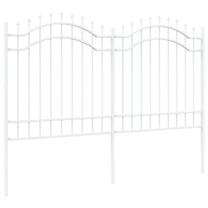 Zahradní Plot Woerden 240 X 165 Cm Práškově Lakovaná Ocel Bílá