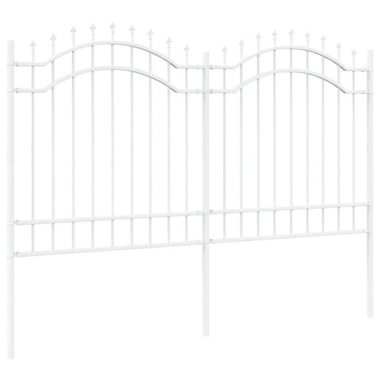 Zahradní Plot Woerden 240 X 165 Cm Práškově Lakovaná Ocel Bílá