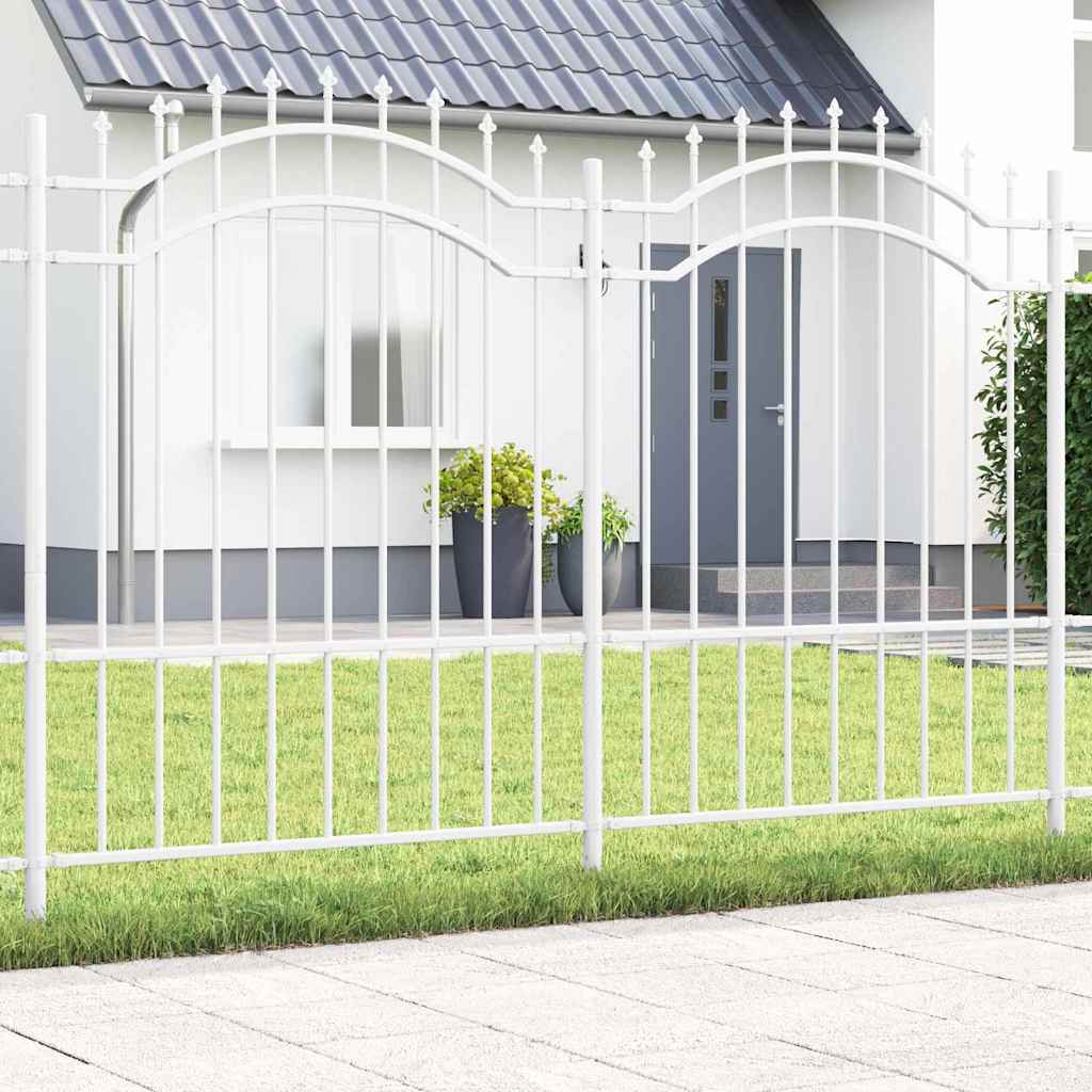 Zahradní Plot Woerden 240 X 190 Cm Práškově Lakovaná Ocel Bílá