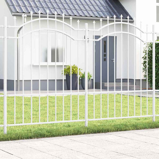 Zahradní Plot Woerden 240 X 190 Cm Práškově Lakovaná Ocel Bílá