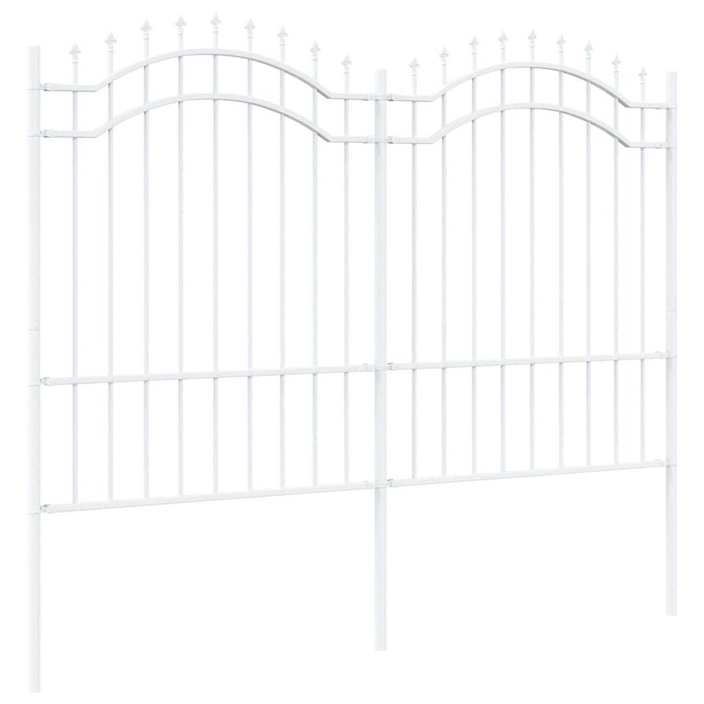 Zahradní Plot Woerden 240 X 190 Cm Práškově Lakovaná Ocel Bílá
