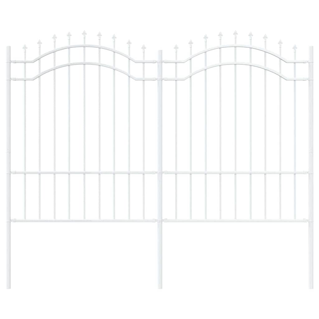 Zahradní Plot Woerden 240 X 190 Cm Práškově Lakovaná Ocel Bílá