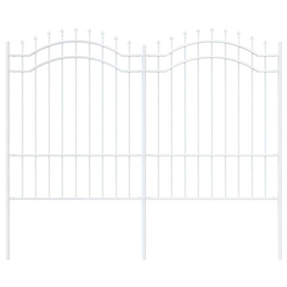 Zahradní Plot Woerden 240 X 190 Cm Práškově Lakovaná Ocel Bílá